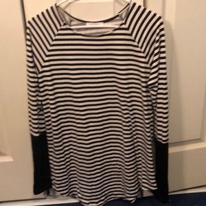 NWT long sleeve striped top black-small women’s